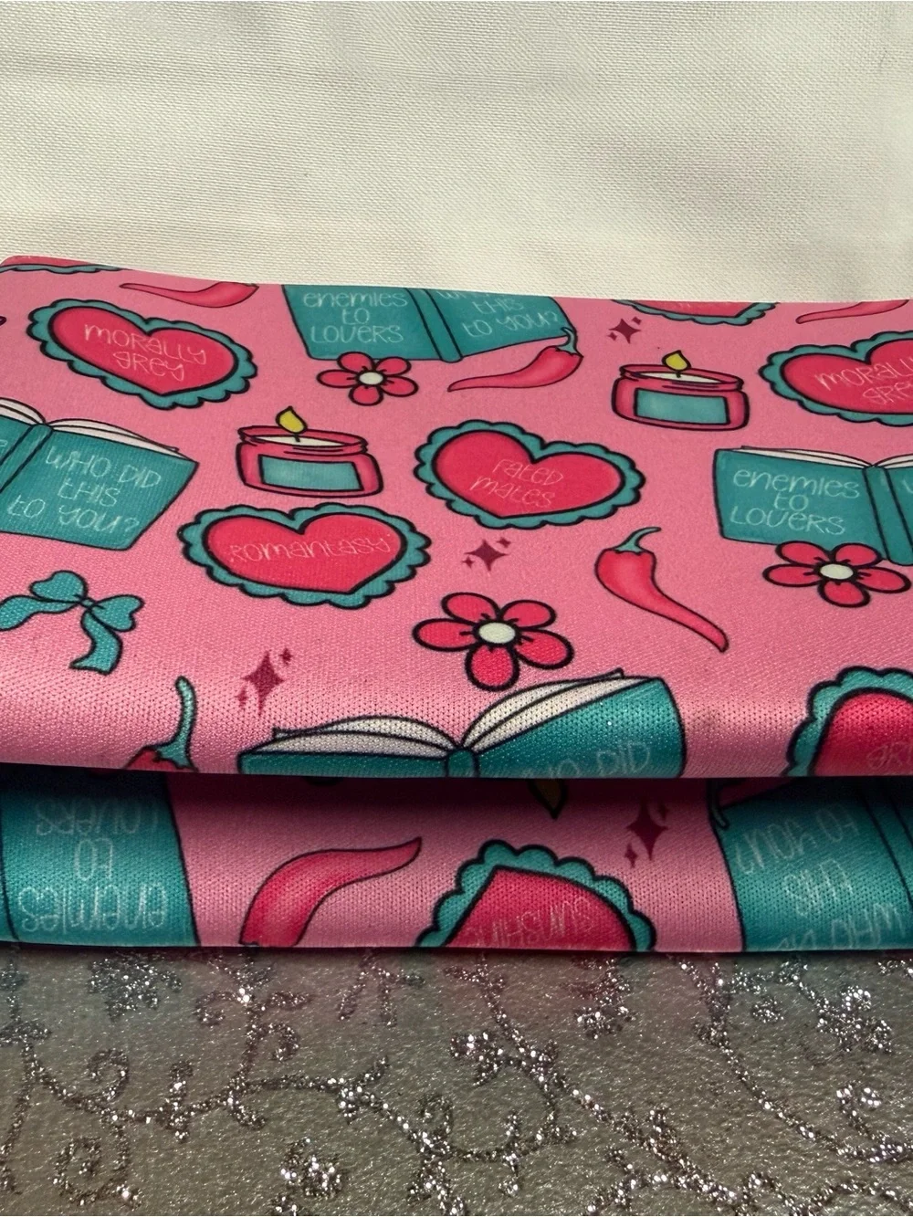 Pink Patterned makeup bag x two. You get both. Both brand new.